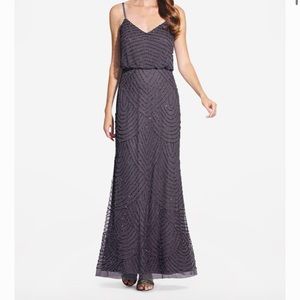Adrianna papell Art Deco beaded gown